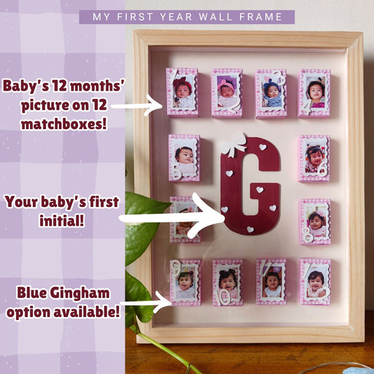 Baby's First Birthday - Matchbox Photo Wall Frame