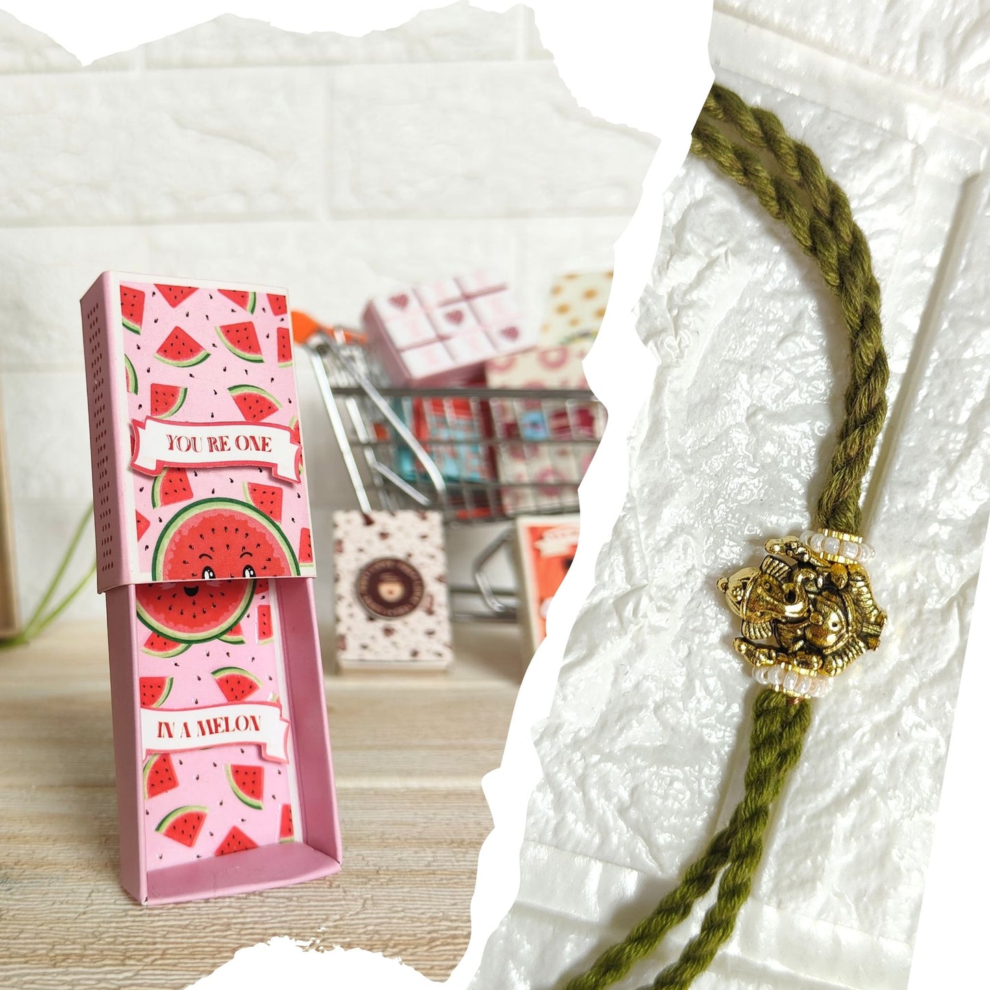 (7 options) Funny & Quirky Rakhi combo gift for Brother (Fridge Magnet + Rakhi)
