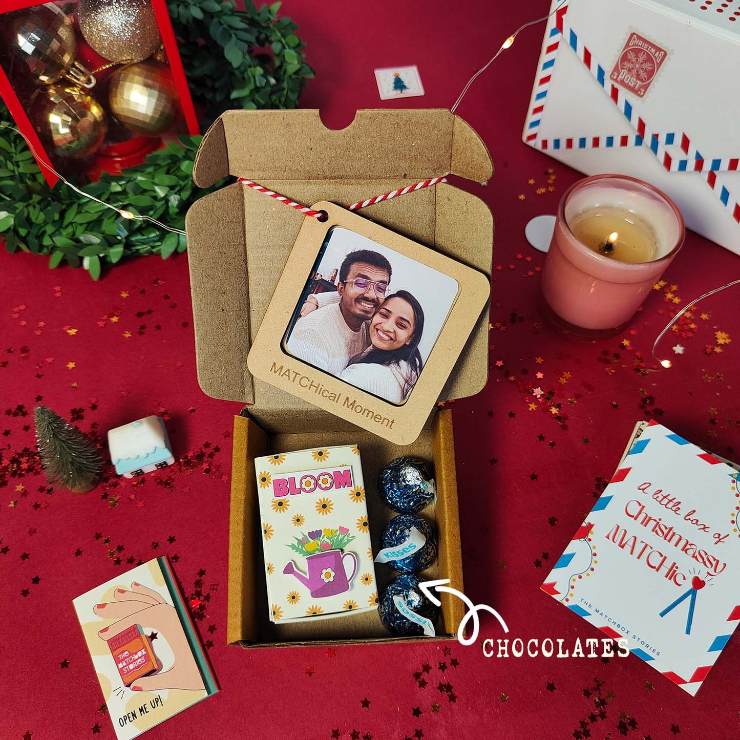 Christmas Gift for Plant Lover - Fridge Magnet Matchbox with Picture Personalized Fridge Magnet Frame