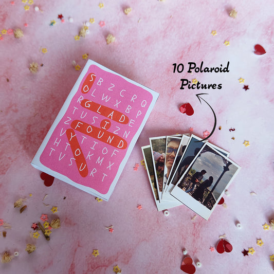 Love Story in a Matchbook – Set of 10 Mini Polaroid Photo Valentine's Gift