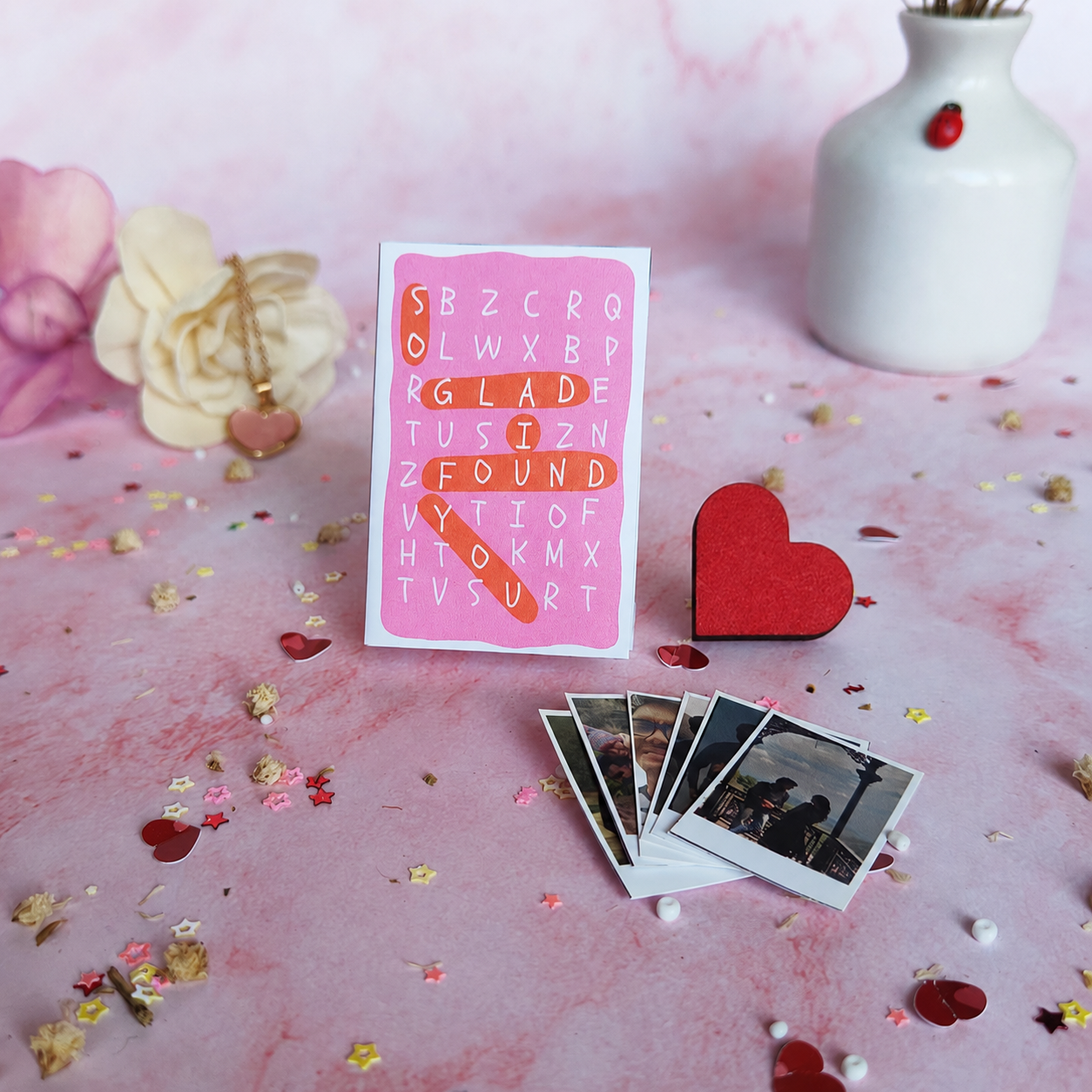 Love Story in a Matchbook – Set of 10 Mini Polaroid Photo Love Gift