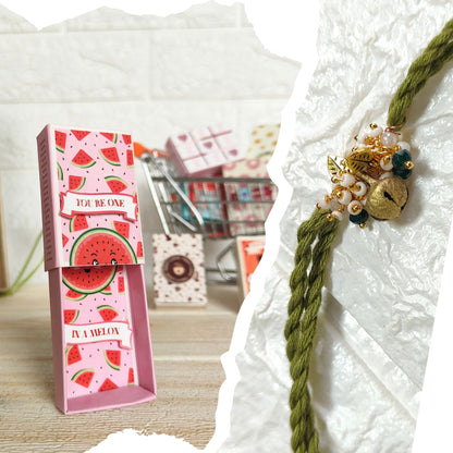 (7 options) Funny & Quirky Rakhi combo gift for Sister (Fridge Magnet + Rakhi)