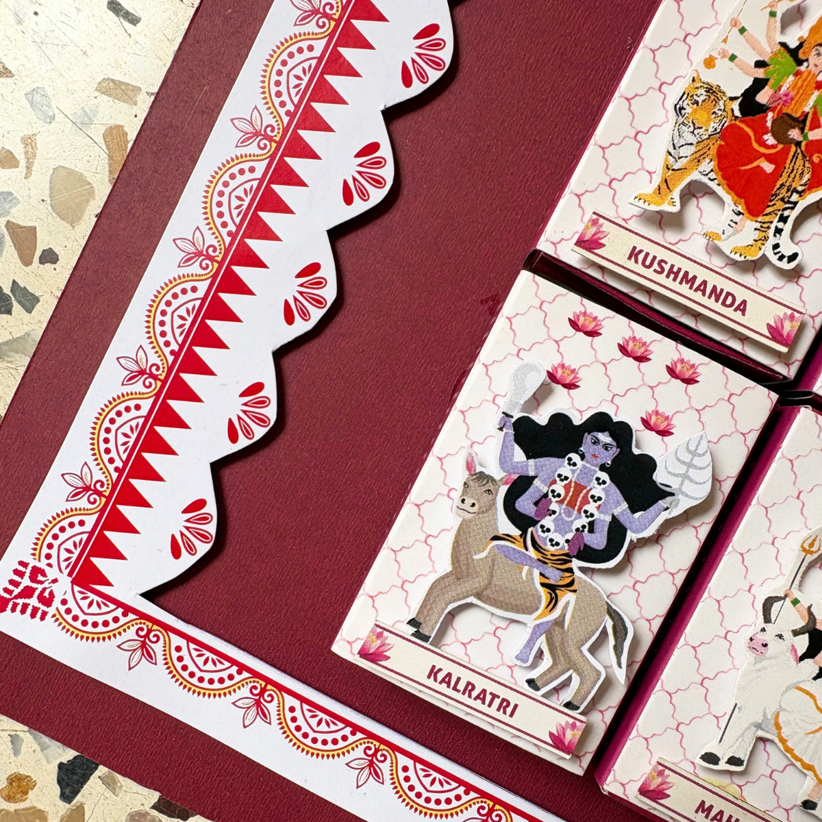 9 Devi (Goddesses) handmade wall art decor - Diwali Gift