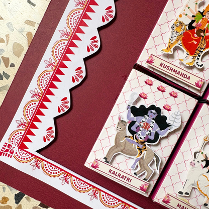 9 Devi (Goddesses) handmade wall art decor - Diwali Gift