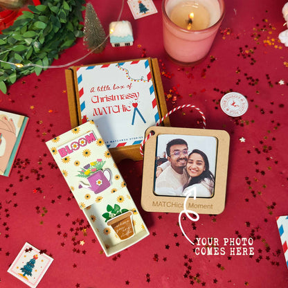 Christmas Gift for Plant Lover - Fridge Magnet Matchbox with Picture Personalized Fridge Magnet Frame