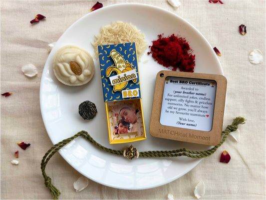 Cute Minion Inspired Rakhi Gift for Little Brother