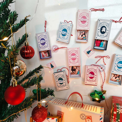 Personalized Christmas Ornament - Set of 3 Matchboxes