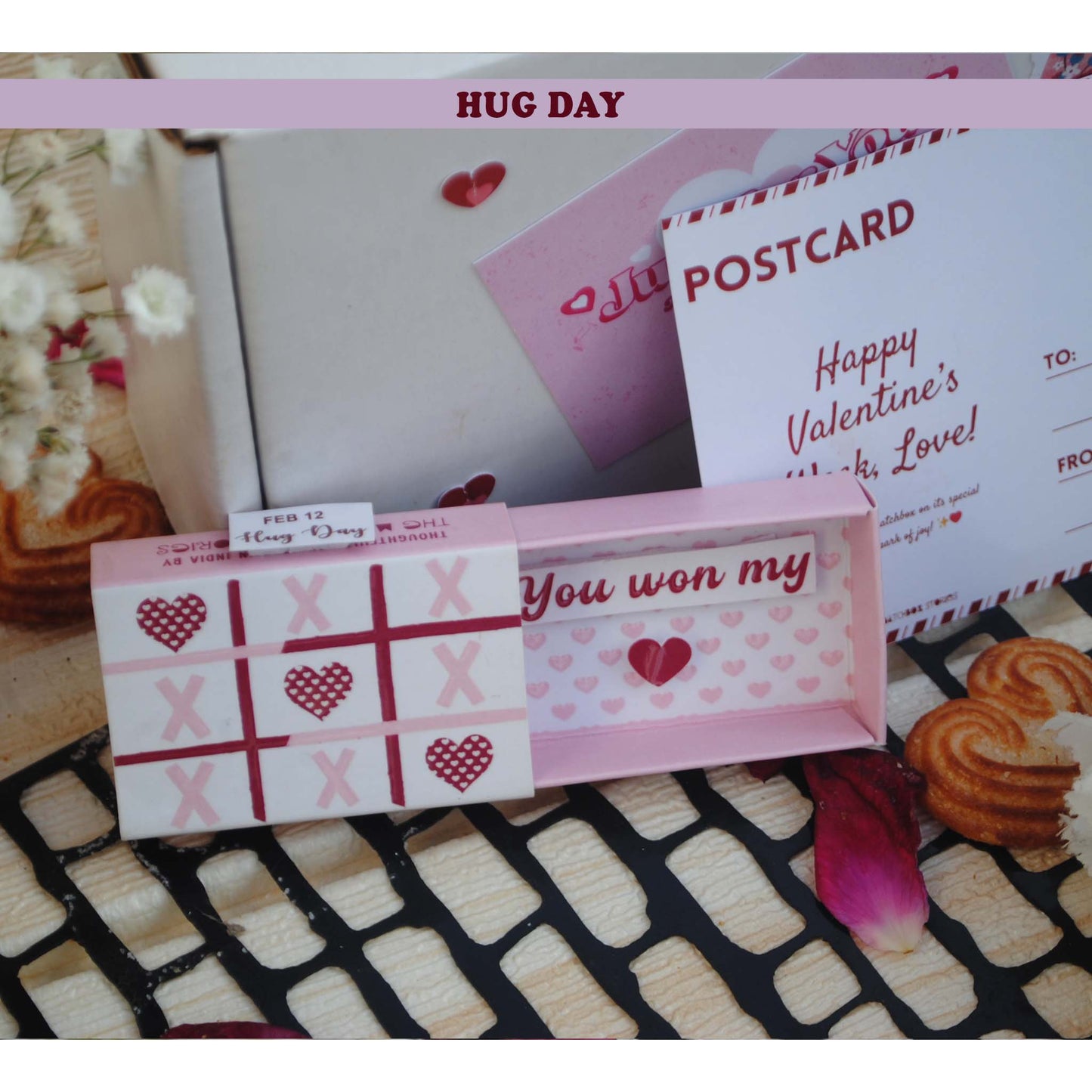 Valentine’s Week Matchbox Personalized Gift Set – 8 Romantic Message Box Magnets