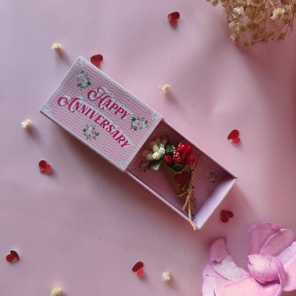 Anniversary Gifts With Miniature Bouquet -Magnet