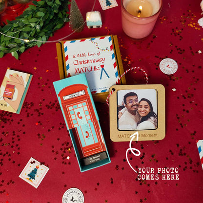 Thanksgiving & Christmas Gift Set - Fridge Magnet Matchbox with Picture Personalized Fridge Magnet Frame - 1