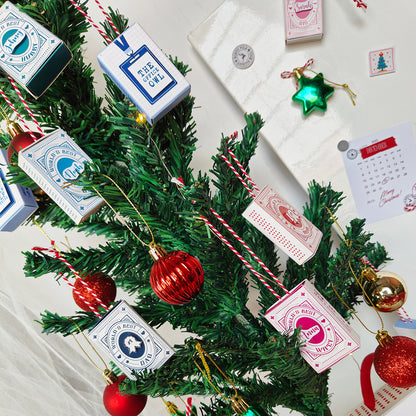 Personalized Christmas Ornament For Office Secret Santa Gift Activity - Set of 5 Matchboxes