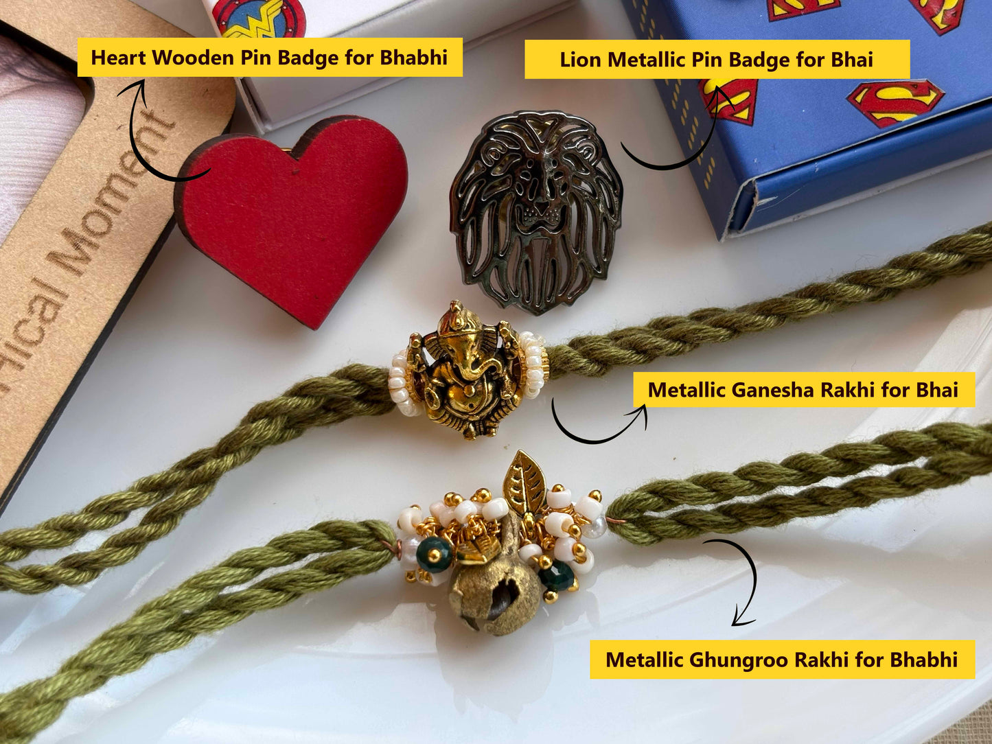 Unique Rakhi Combo for Brother & Bhabhi