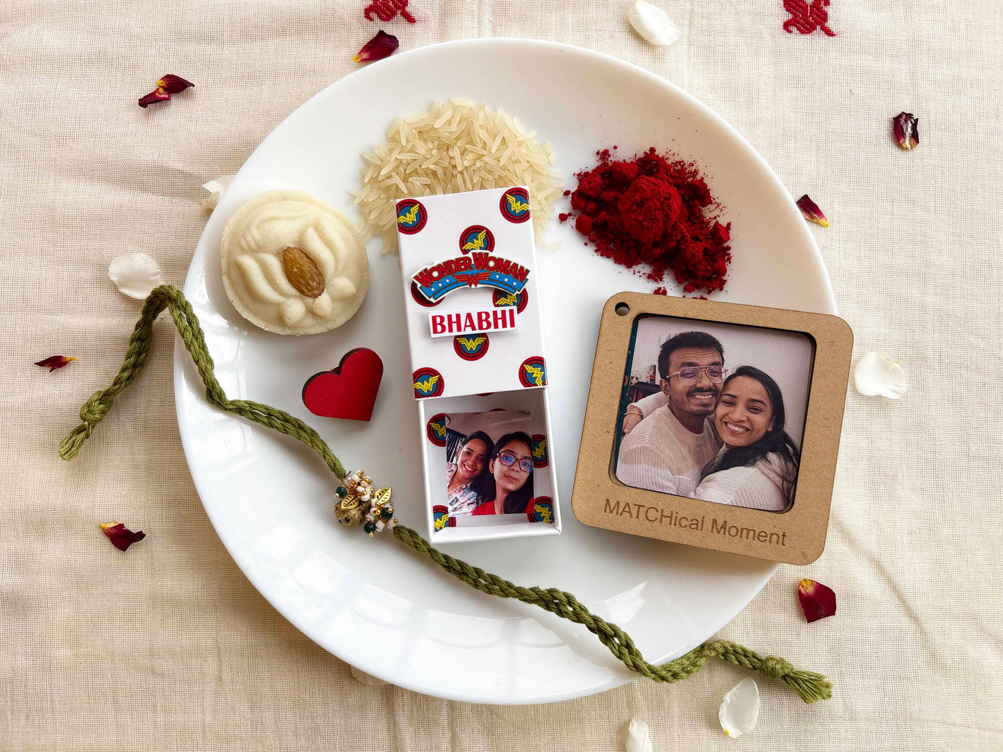Wonder Woman Theme Lumba Rakhi Gift for Bhabhi