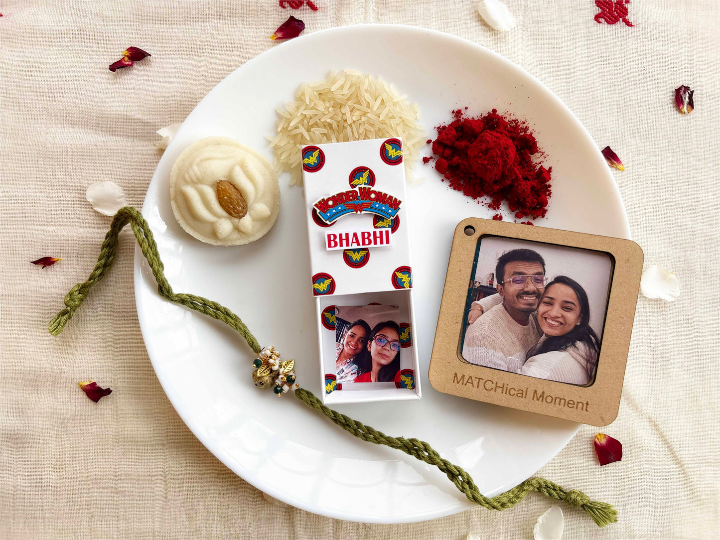 Wonder Woman Theme Lumba Rakhi Gift for Bhabhi
