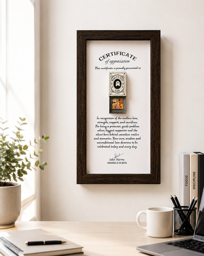 Best Dad Memory Certificate for Father's Day