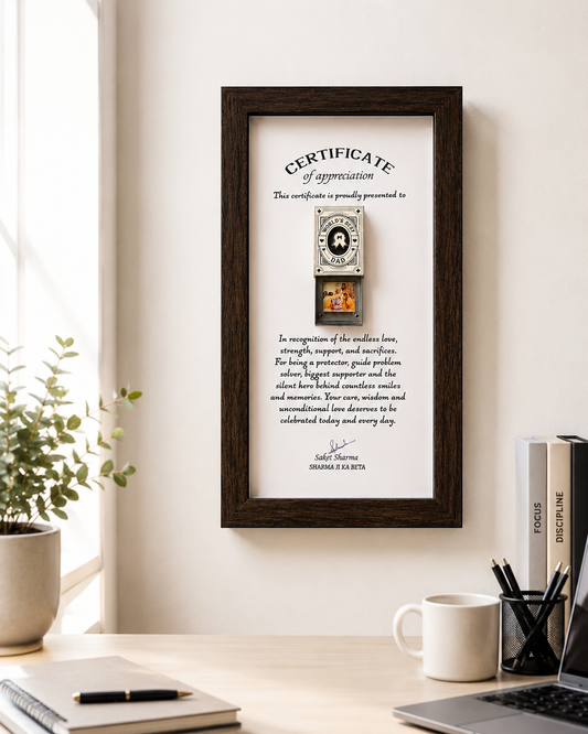 Best Dad Memory Certificate for Father's Day