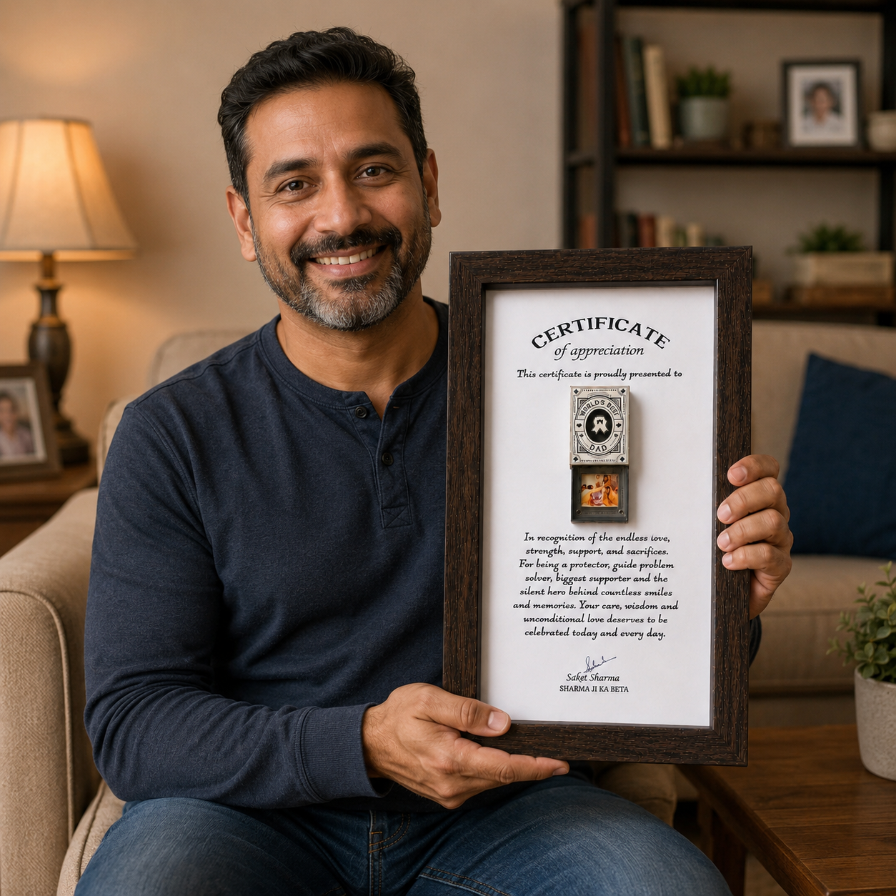 Best Dad Memory Certificate for Father's Day