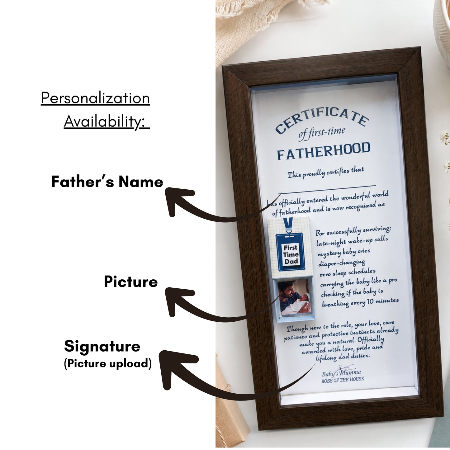 First-time Fatherhood Memory Gift for Father's Day