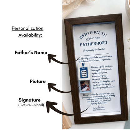 First-time Fatherhood Memory Gift for Father's Day