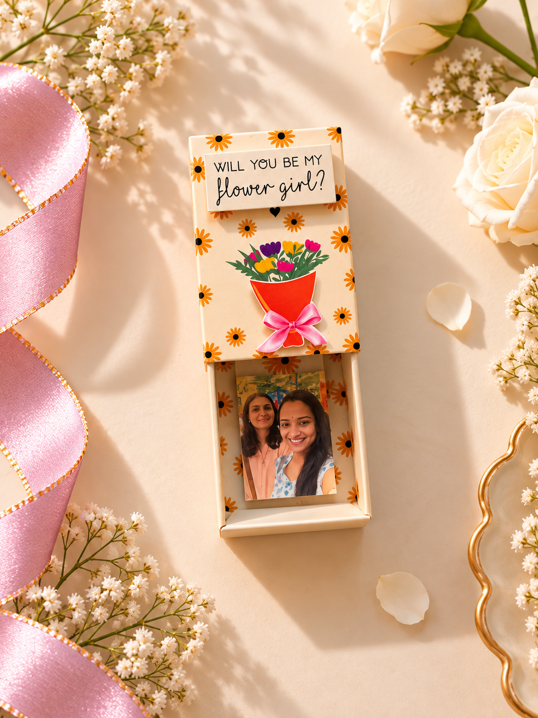 Flower Girl Bridesmaid Proposal Photo Magnet