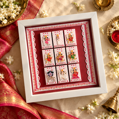 9 Devi (Goddesses) handmade wall art decor - Diwali Gift