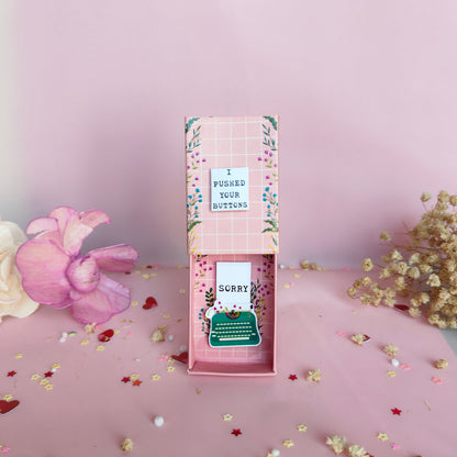 Typewriter Sorry Message Gift