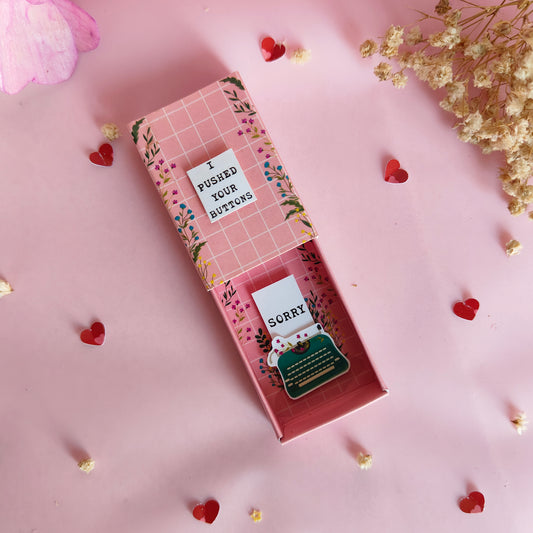 Typewriter Sorry Message Gift